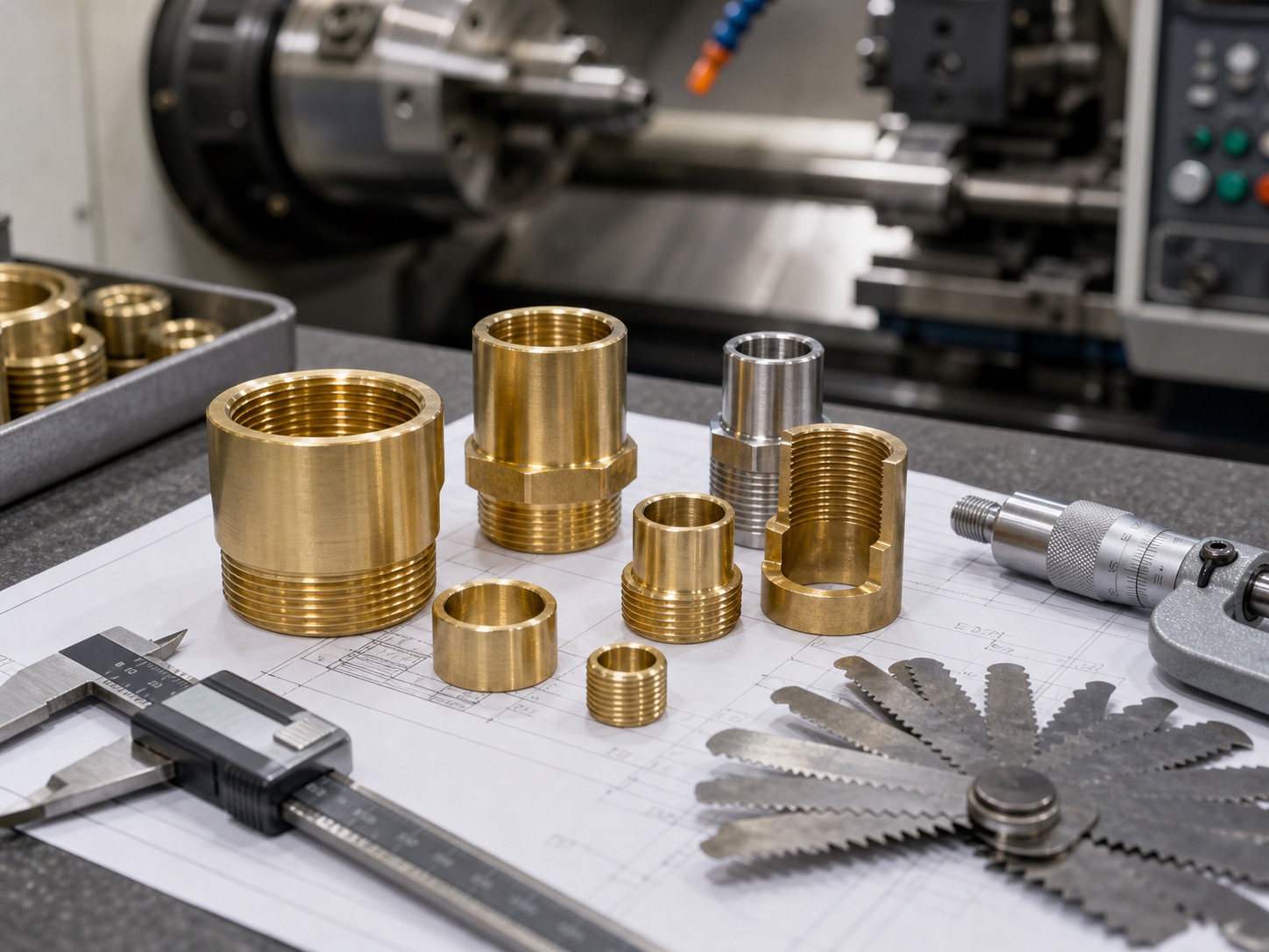Brass adapter sleeve and inspection project photo