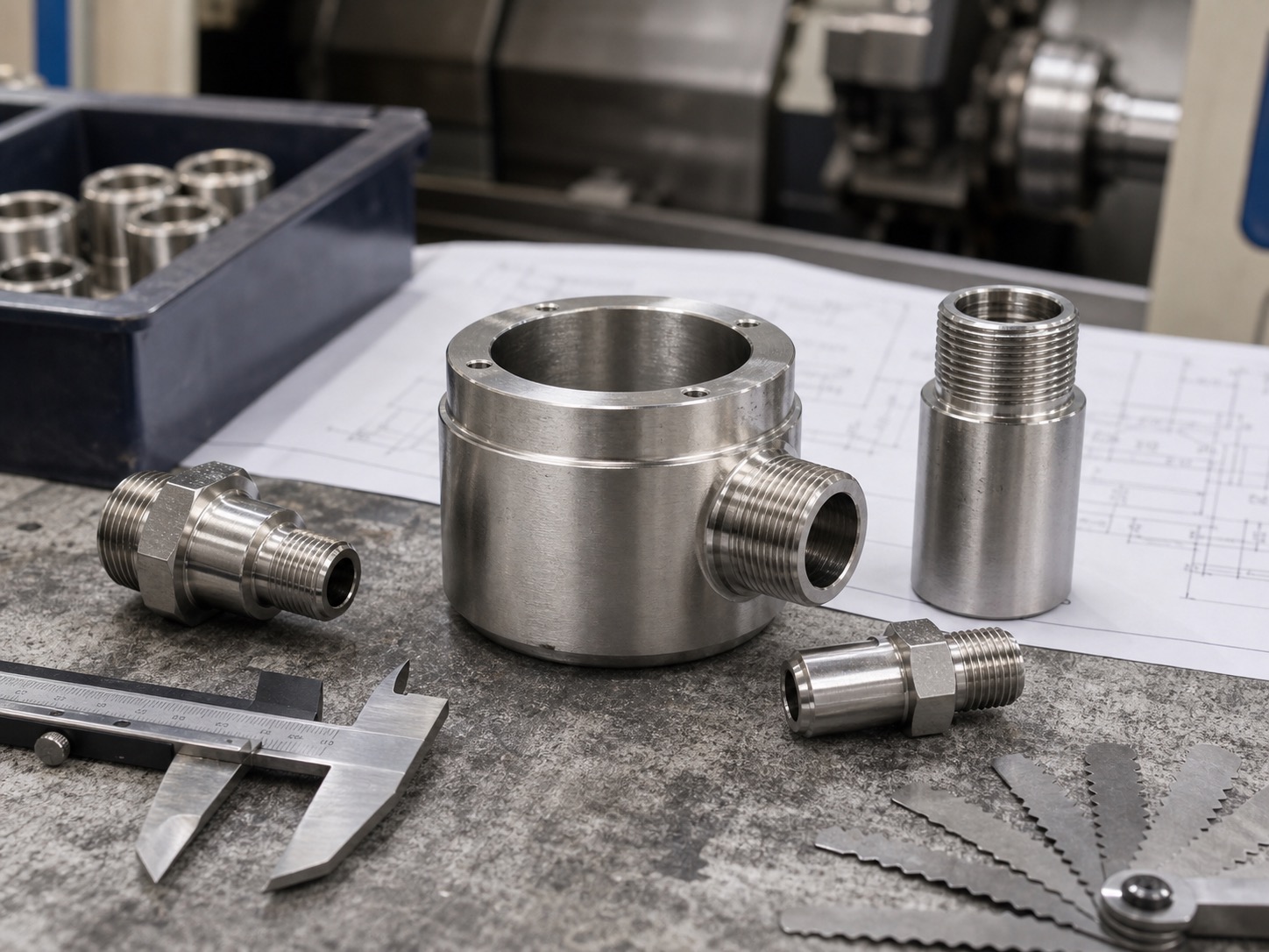 Stainless steel threaded pressure sensor housing project photo