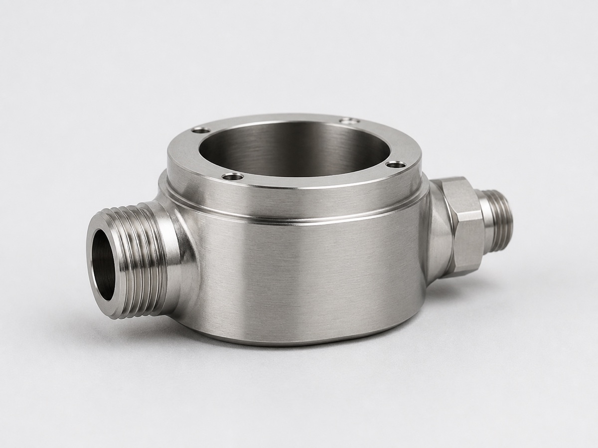 Custom CNC machined metal sensor housing